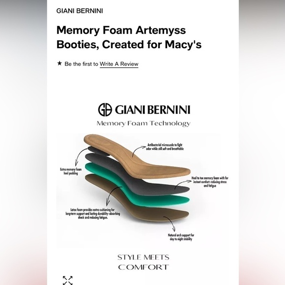 GIANI BERNINI Memory Foam Artemyss Booties brown woman’s size 10 - Picture 10 of 10